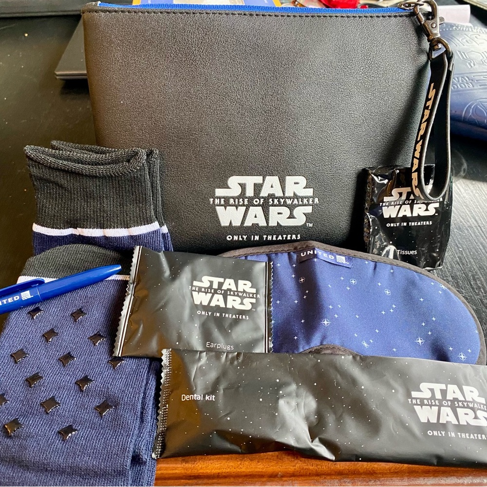 New, Star Wars Travel Kit from United airlines.